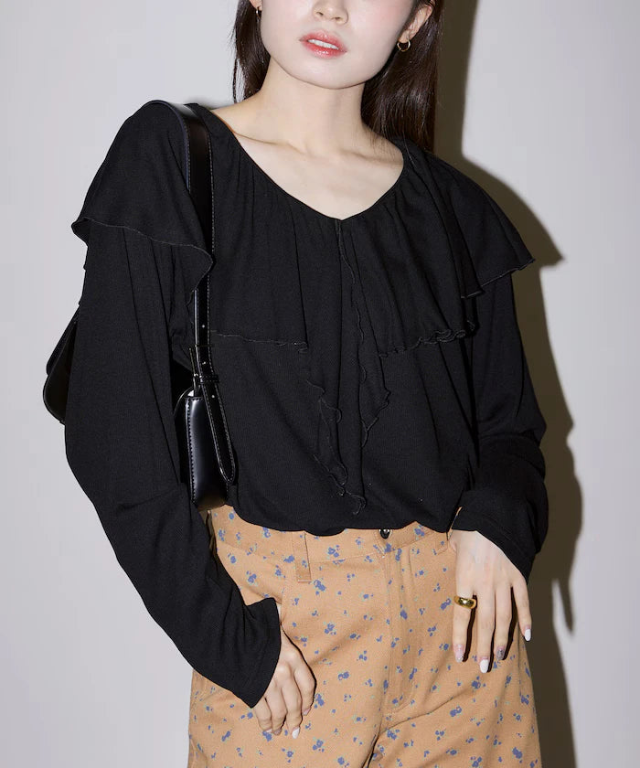 Collar Frill Ribbed Cut Sew Limited Edition