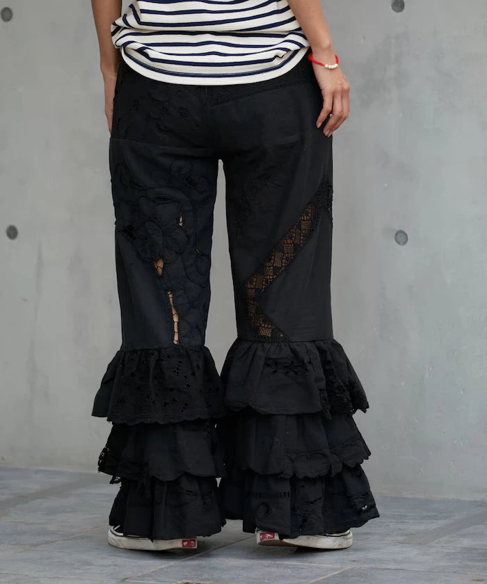 vintage lace tablecloth remake easy pants