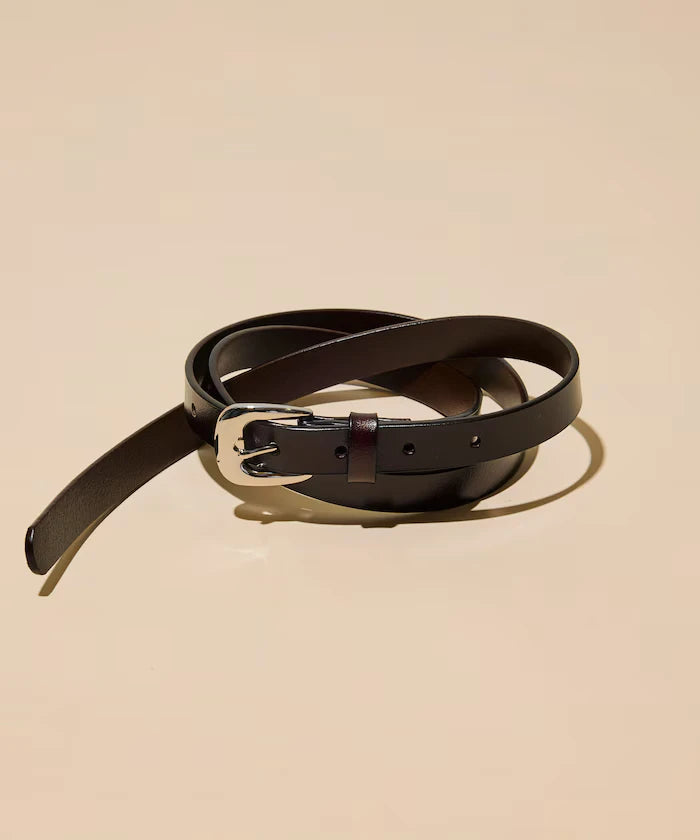 Cowhide Narrow Belt (Genuine Leather)
