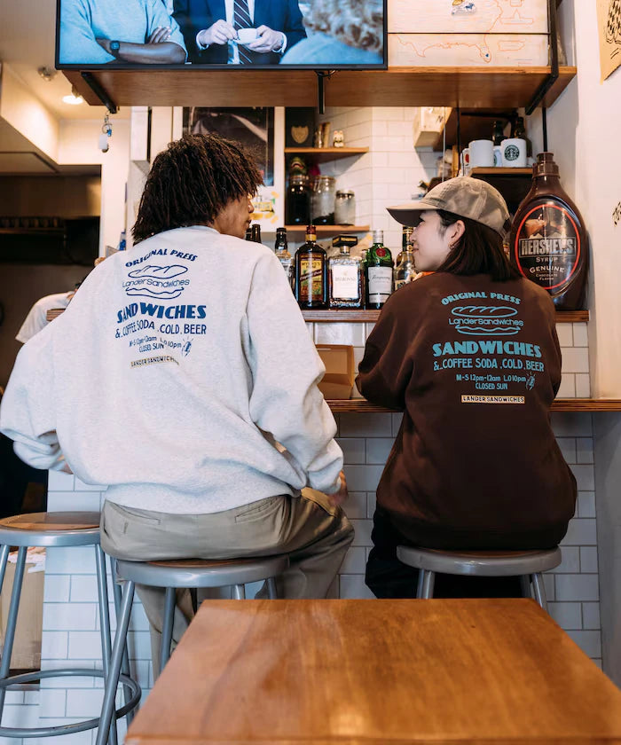 LANDER SANDWICHES×FREAK'S STORE/ Lander Limited Edition Big Silhouette Back Print Crewneck Sweat 【Limited Release】