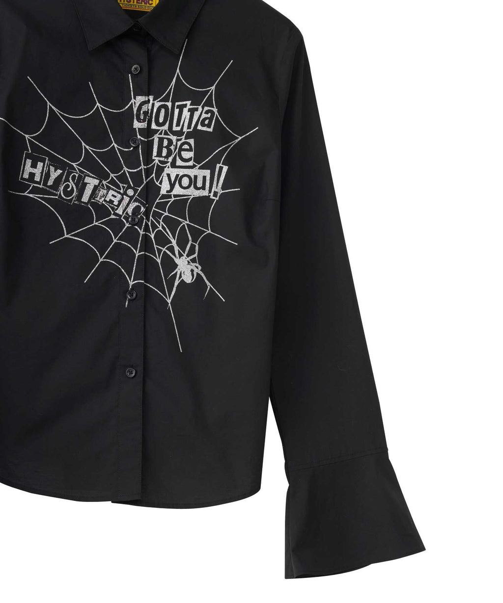 Hysteric Spider Lace Up Frill Cuff Blouse