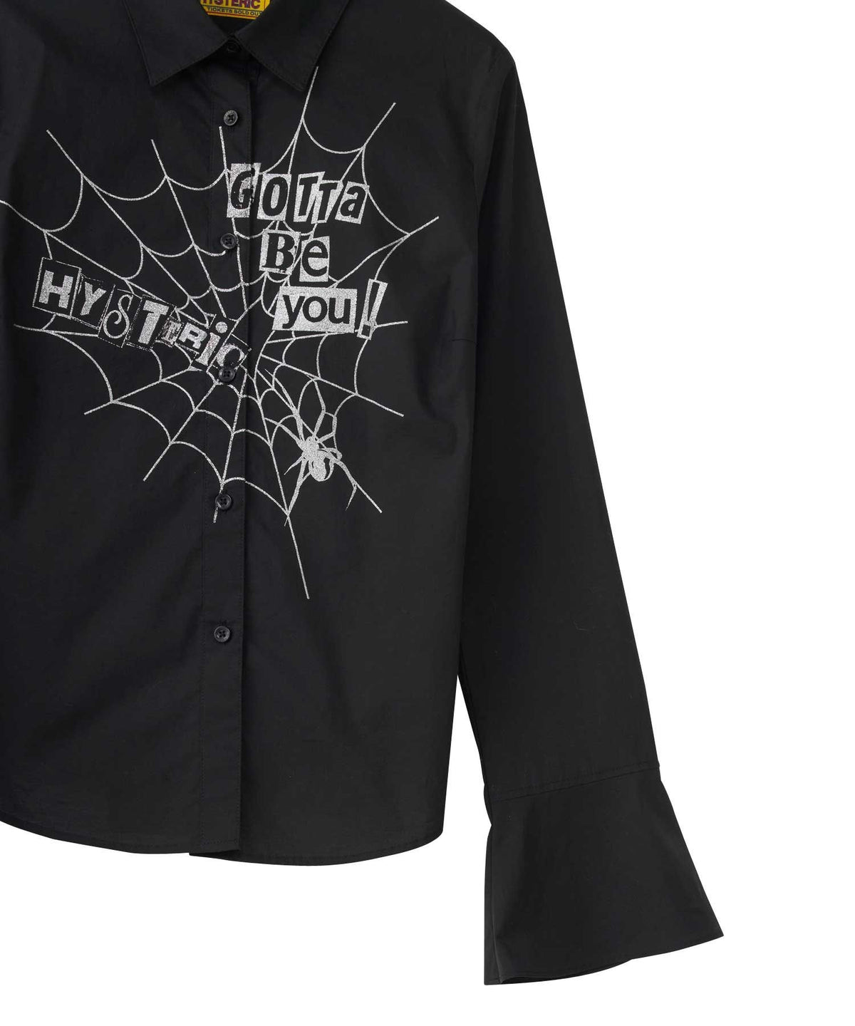 Hysteric Spider Lace Up Frill Cuff Blouse
