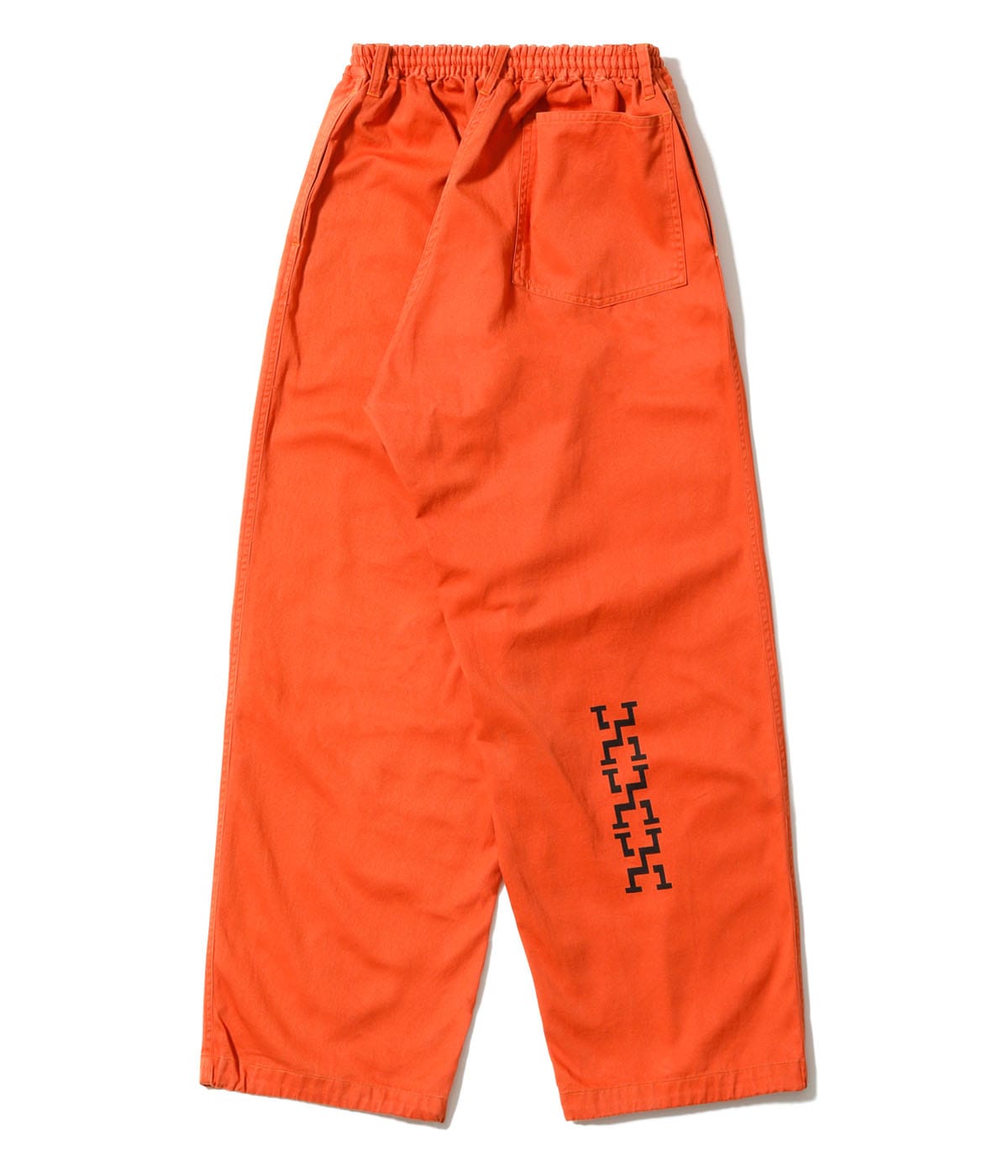 MODUCT COTTON TWILL SCRAB PANTS with STENCIL PRINT AGING MODEL