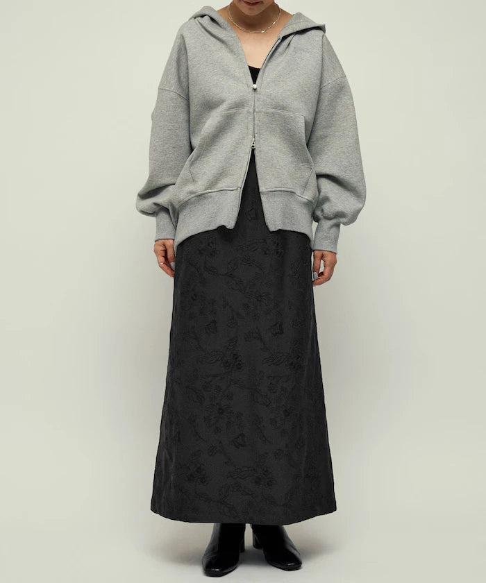 Flower Embroidery I-Line Easy Skirt