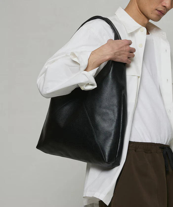 Triangle Leather Marche Bag