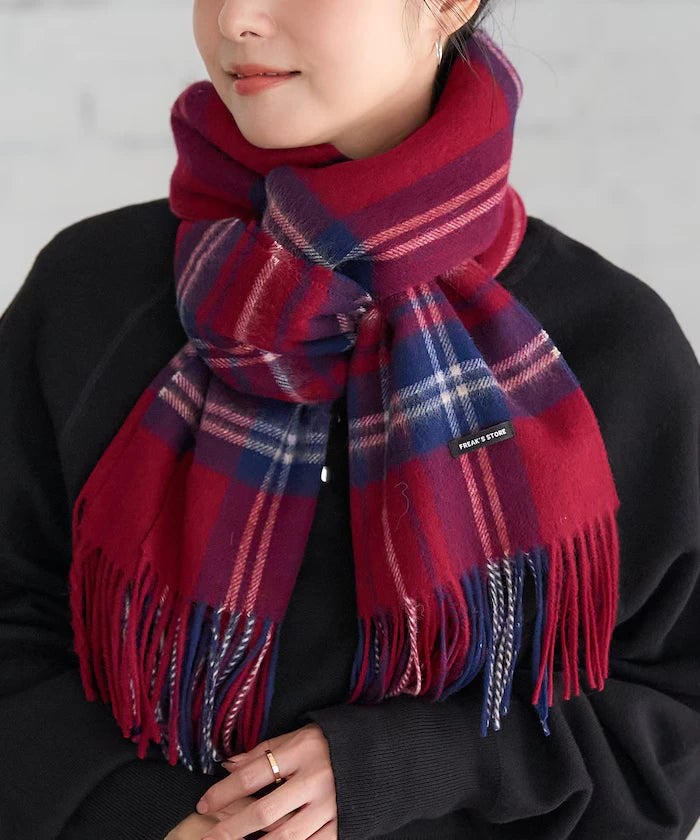 Wool Check Scarf