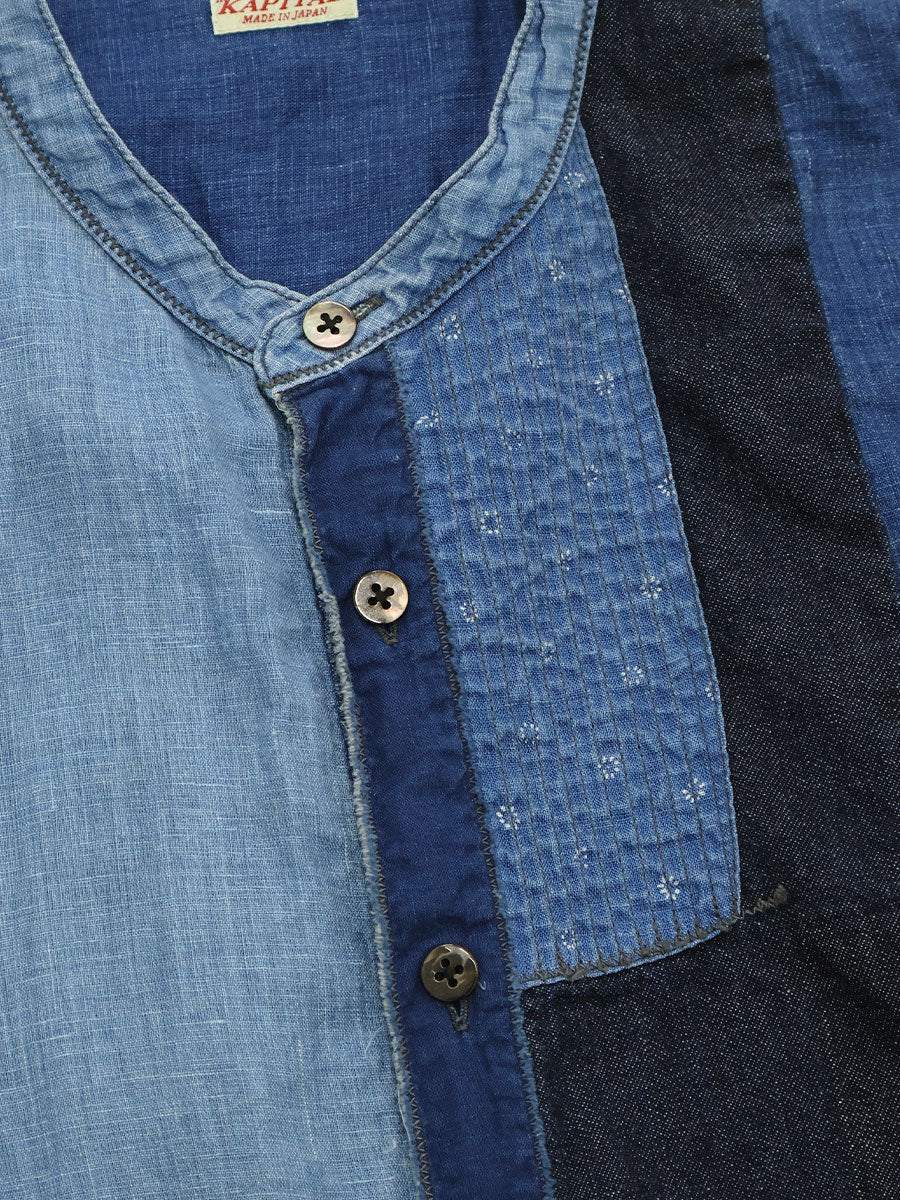 Cotton x Linen IDG Patchwork Band Collar Katman...