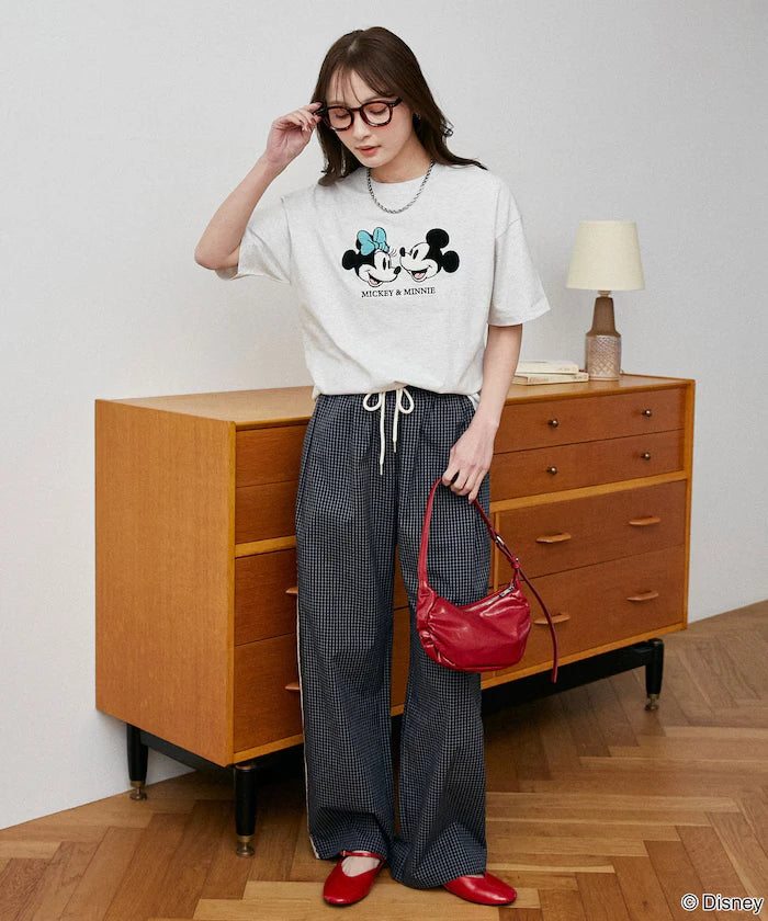 Mickey Mouse & Minnie Mouse/Mickey Mouse & Minnie Mouse/Sagara Embroidery T-Shirt Limited Edition