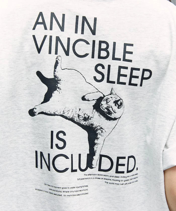 VINCIBLE SLEEP Cat Print T-Shirt Limited Edition