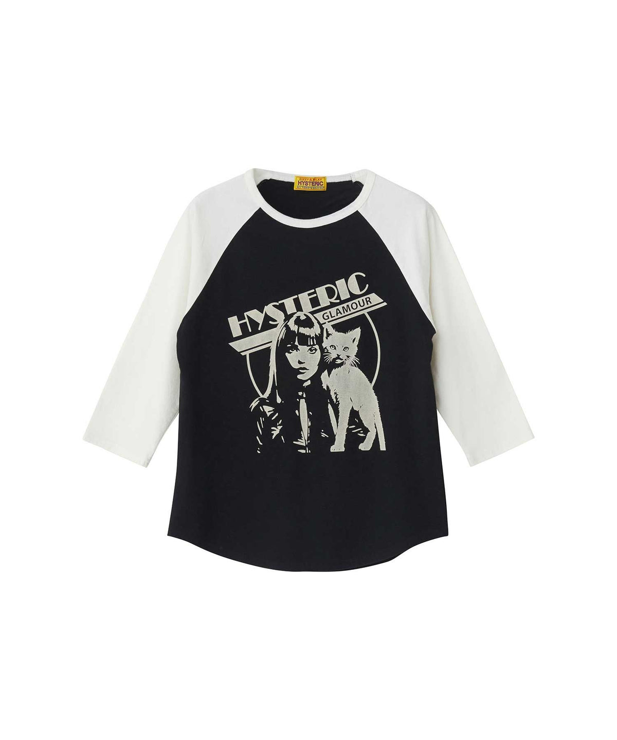 Hysteric Woman Cat Three-Quarter Sleeve T-Shirt