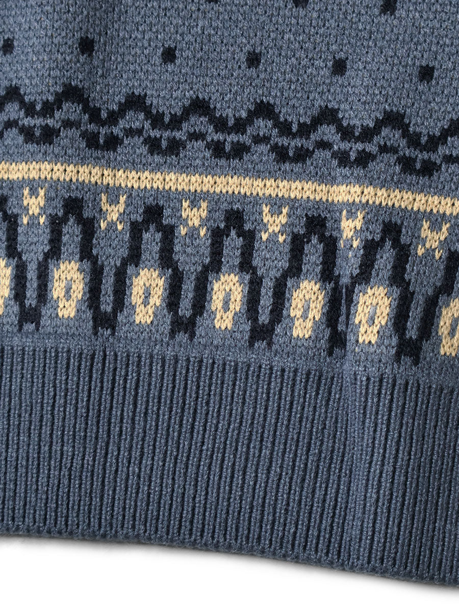8G Fair Isle Crew Sweater (Canoe)