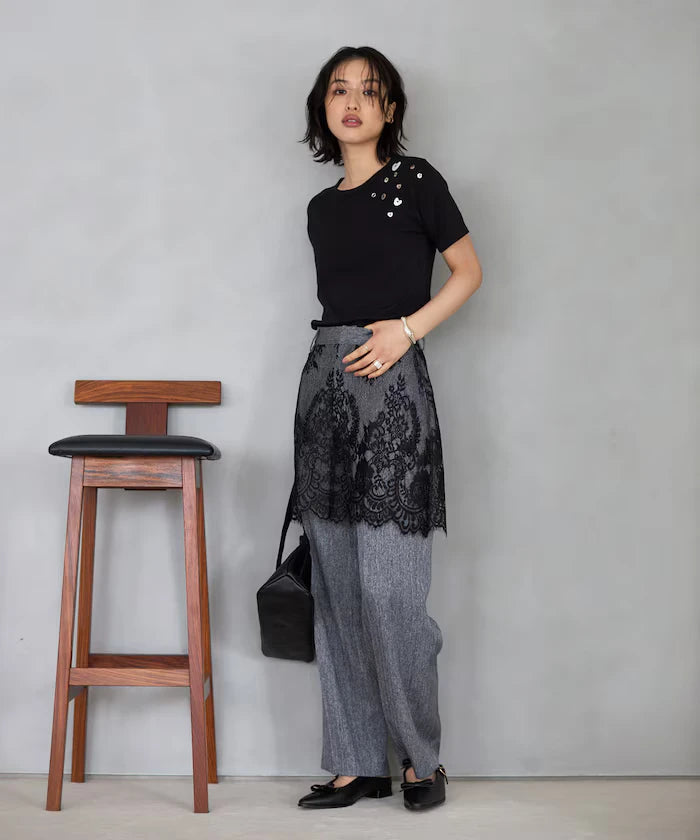 Many Button Cotton Modal Short Sleeve T-Shirt