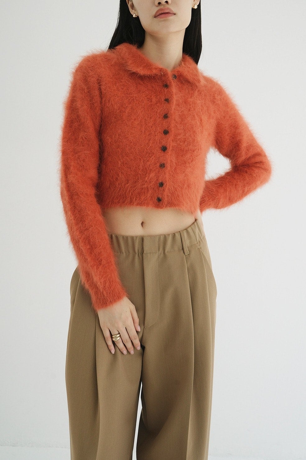 ANGORA SHORT KNIT CARDIGAN