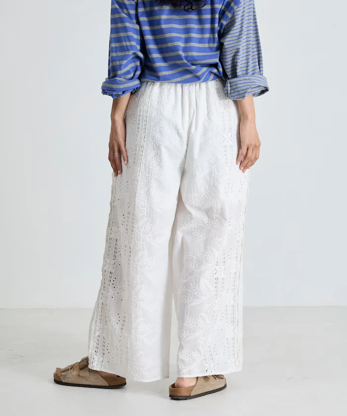 Cutwork Embroidered Easy Pants