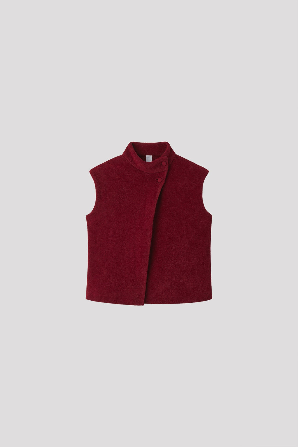 MILAN RIB VELVET STAND-UP COLLAR VEST
