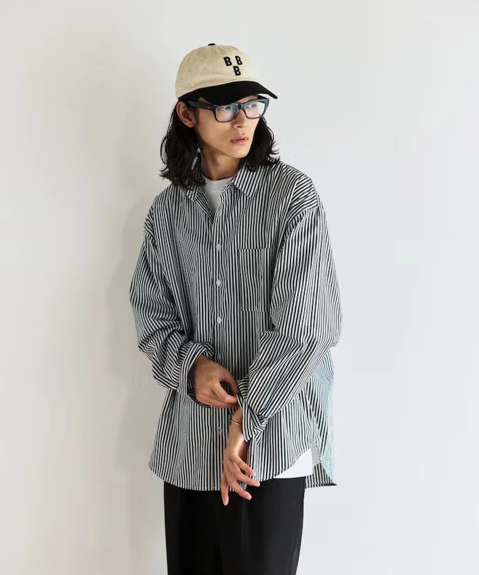 <New Color Added> Relaxed Fit Broad Shirt / Regular Collar / Long Sleeve
