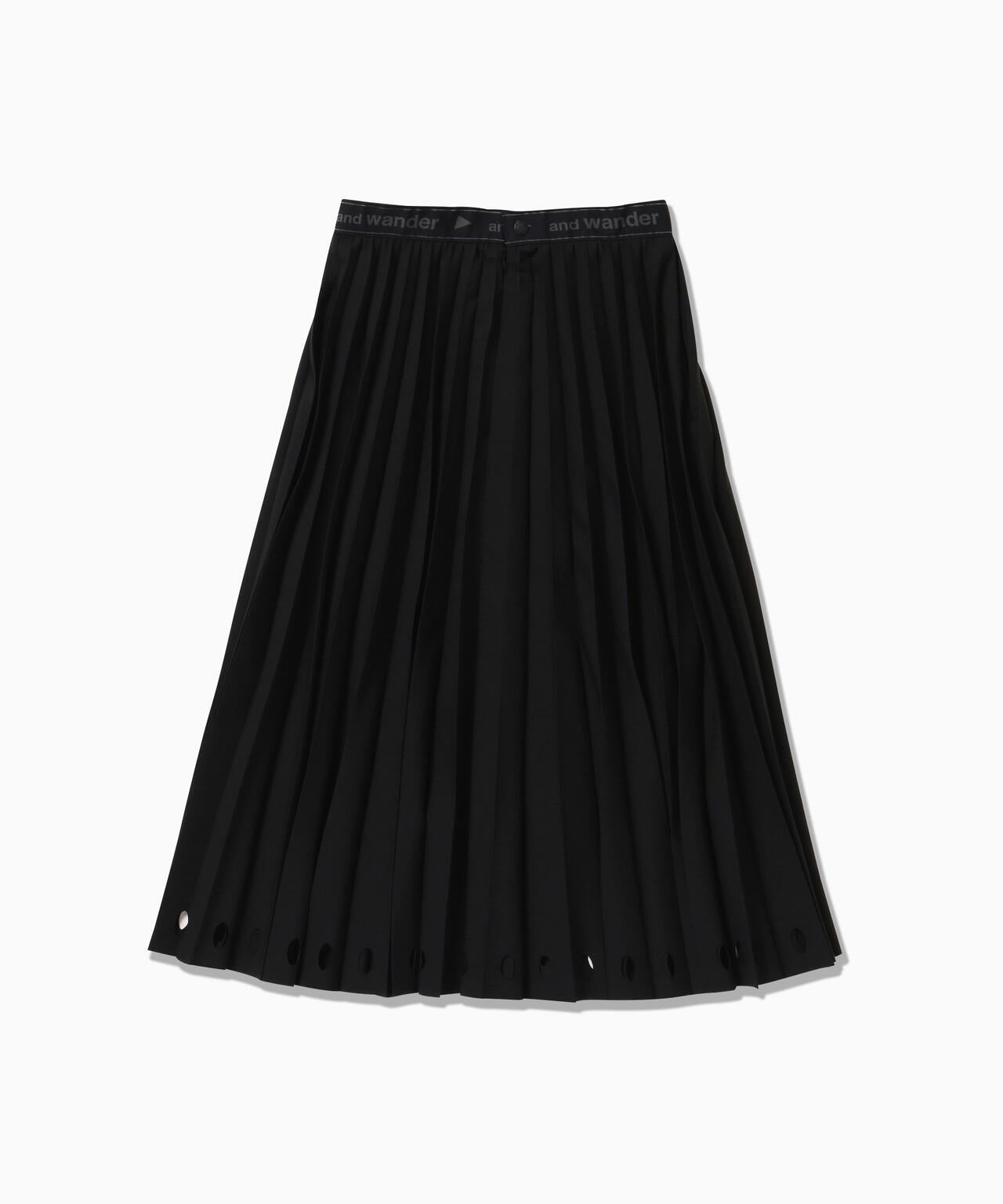 PE melange twill pleats skirt (W)