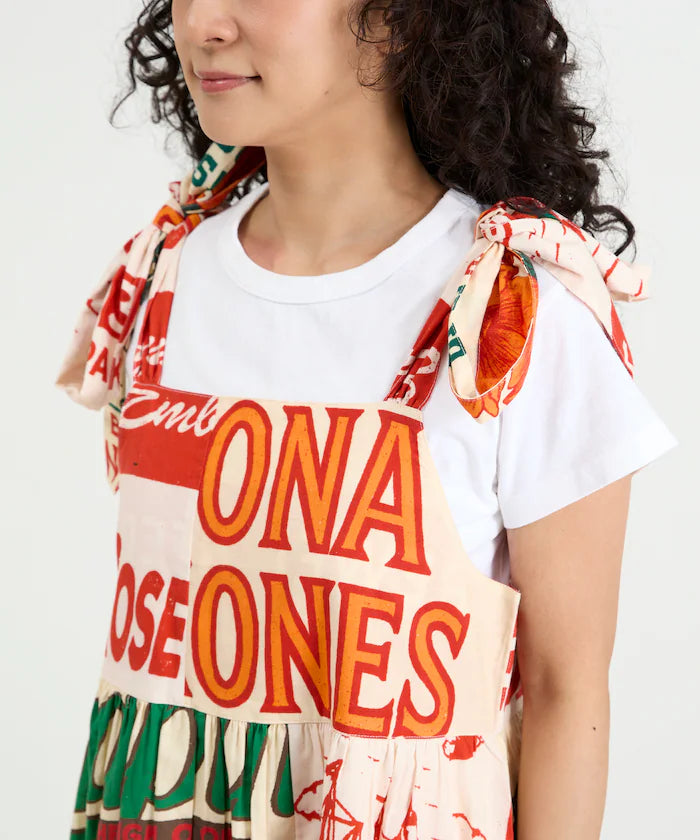 India FEEDBAG Print Shoulder Ribbon Camisole Dress