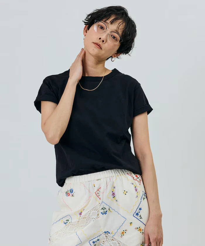 Oil Cut Processing Crew Neck T-Shirt