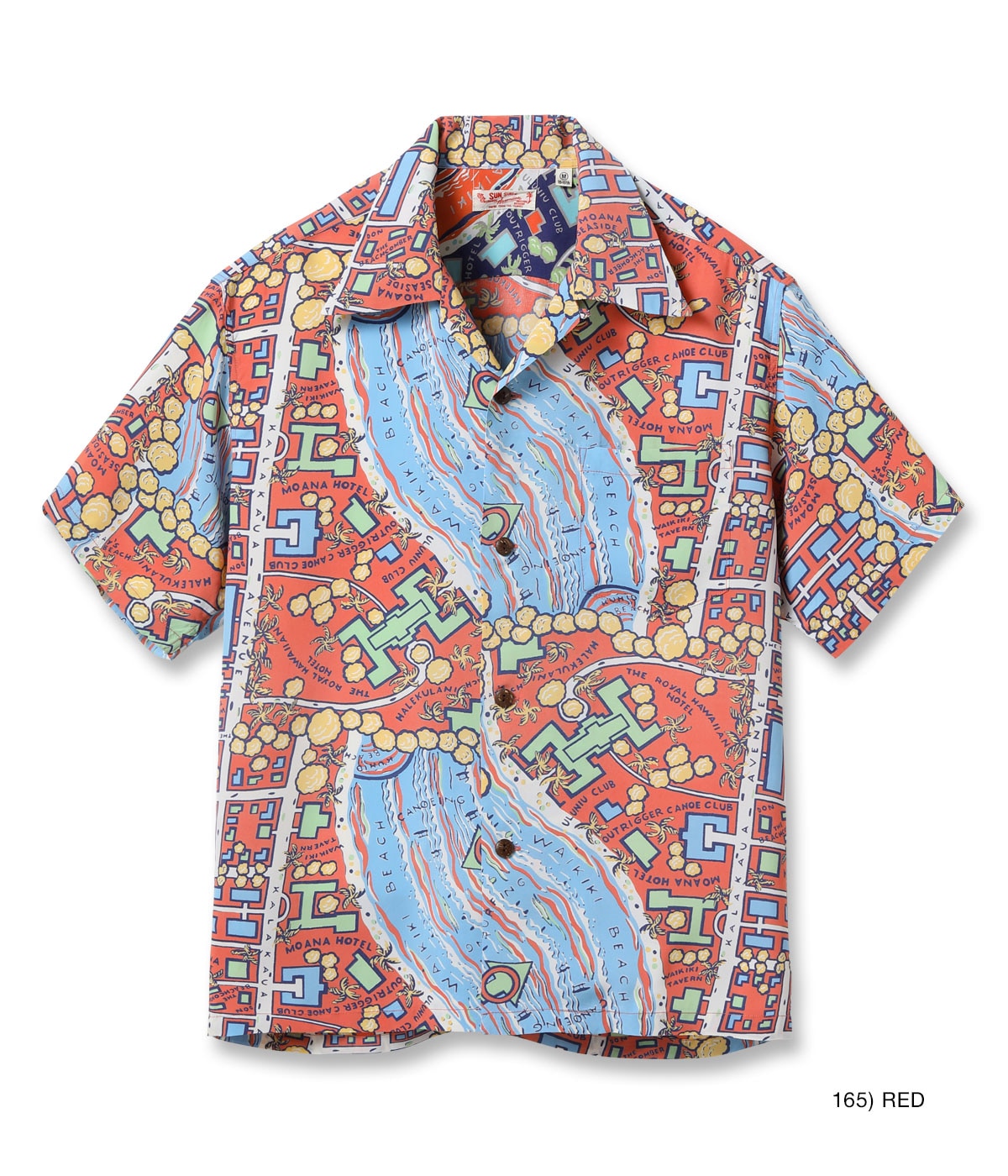 RAYON HAWAIIAN SHIRT “WAIKIKI MAP”