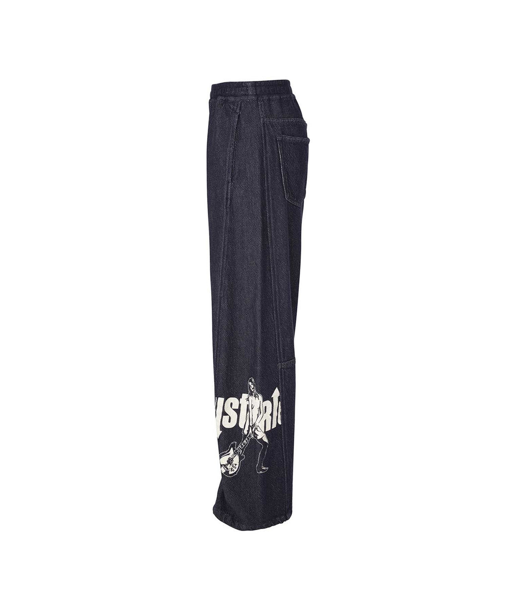 UP DOWN GIRL Denim Easy Pants