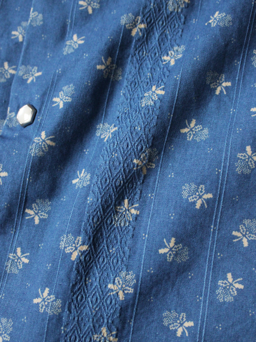 Dobby Stripe IDG Discharge pt Love-ly Western Shirt