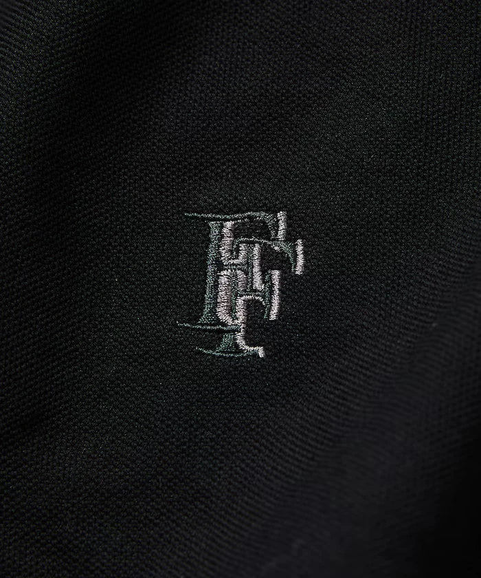 One Point Embroidered Pique Skipper Polo Shirt