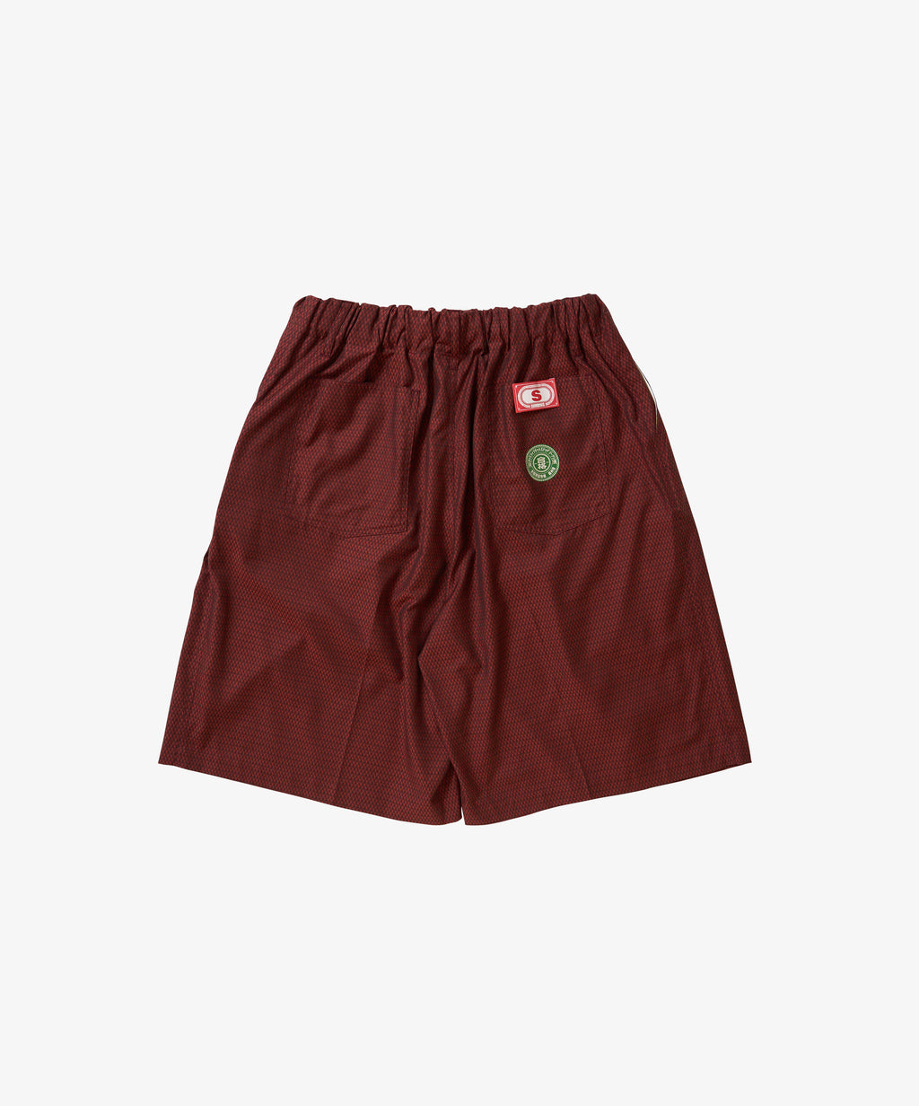 banshu ori circular short pants wine
