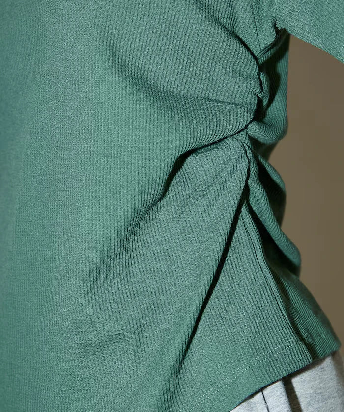 Light Waffle Waist Shirring T-Shirt Limited Edition