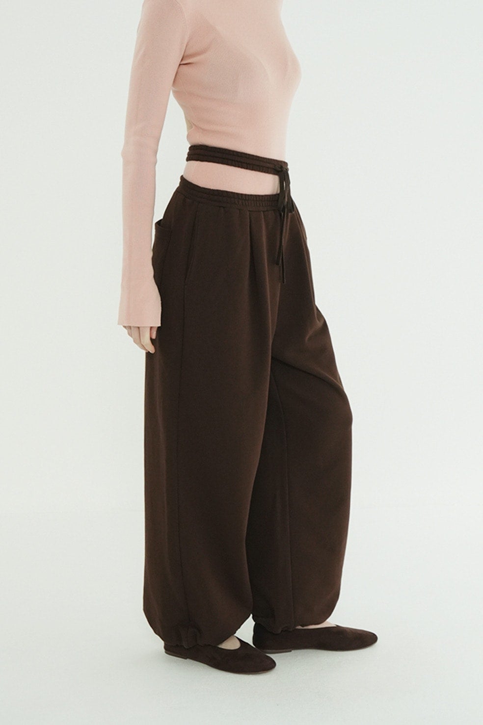 SLASH WAIST SWEAT PANTS
