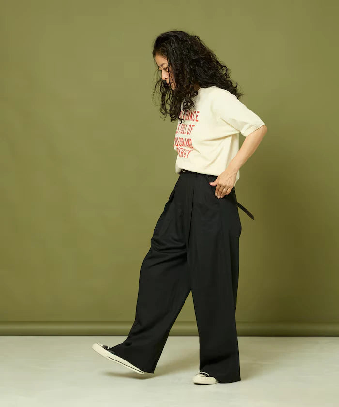 Tuck Wide Slacks Pants