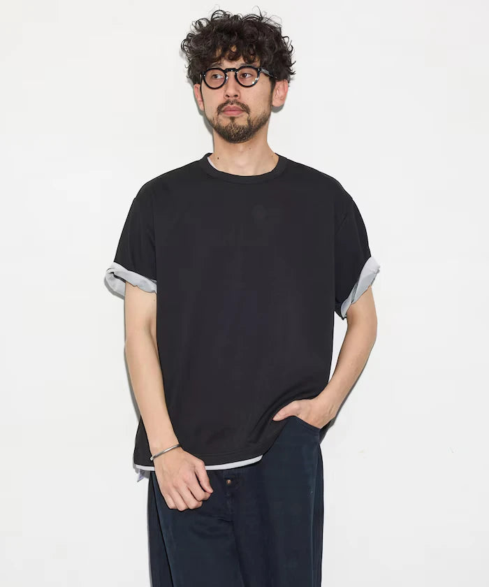 Relaxed Fit Reversible Cardboard Short Sleeve T-Shirt / Color Design