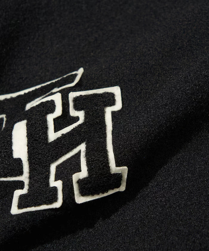 Relaxed Fit Logo Knit Varsity Jacket