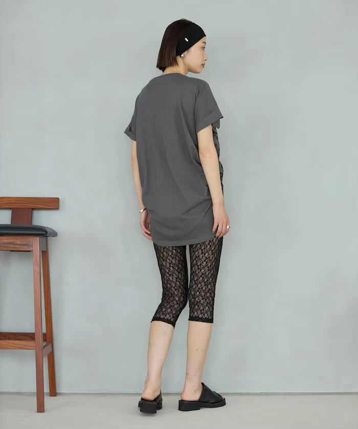 Organic Cotton Shirring Logo T-Shirt