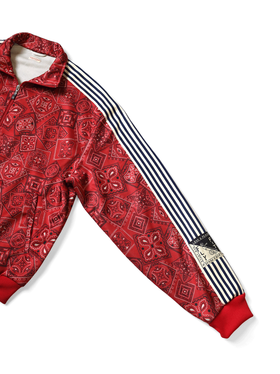 Smooth Jersey COOKIE Bandana Pattern Track JKT