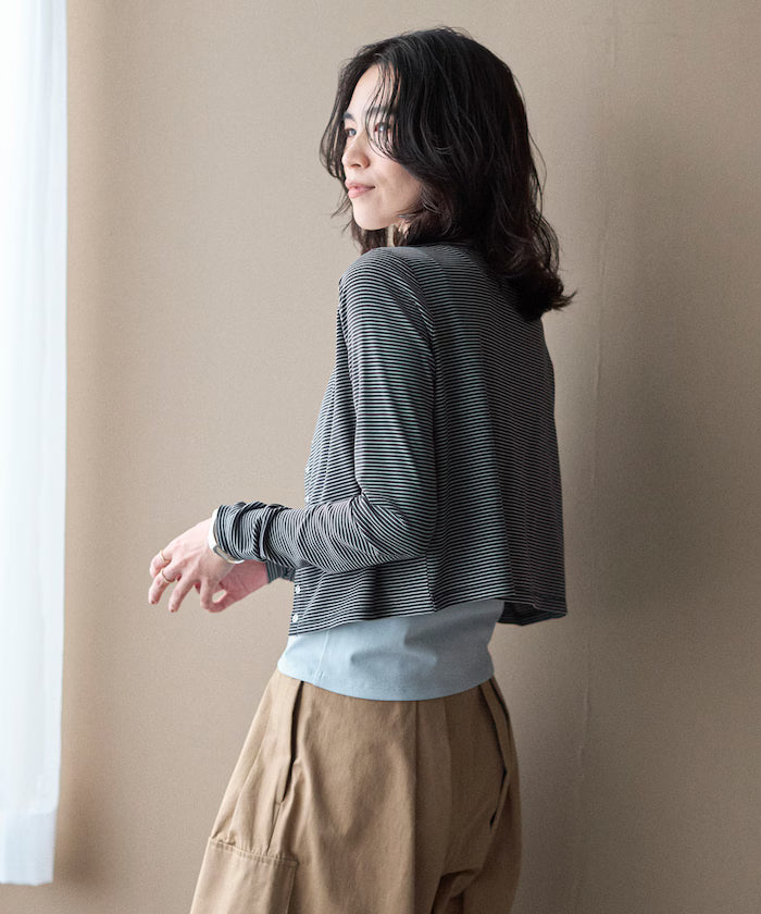 [February 12, 12:00 Release] Layered Set Top / Striped Cardigan & Camisole