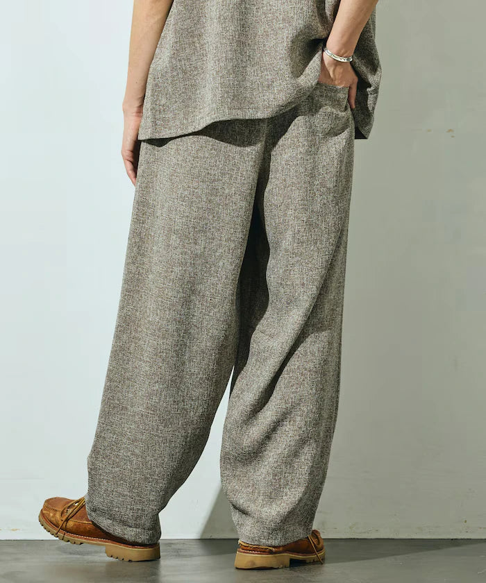 Dry Touch Summer Tweed Spindle Easy Wide Pants