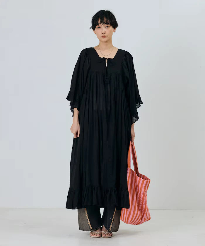 India Square Neck Frilled Dress