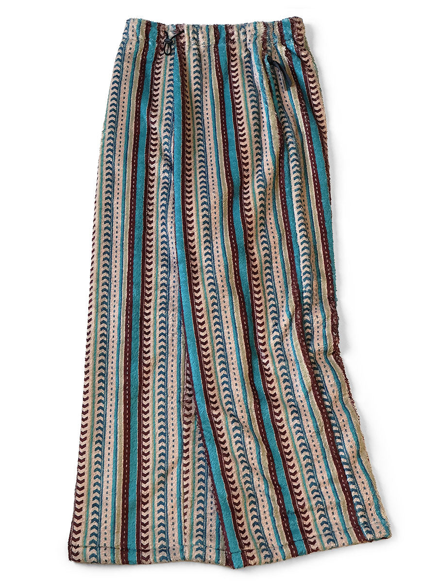 Columbia Stripe Pattern Fleece Easy Straight Pants