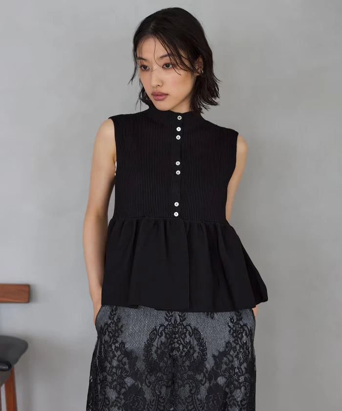 Japan Made Whole Garment Peplum Vest