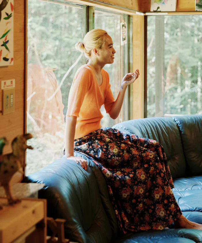 Double-Tuck Long Skirt