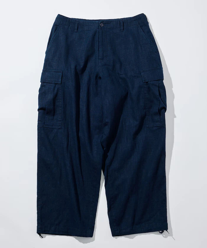 LINEN COTTON EASY CARGO PANTS 【Compatible with Set-Up】