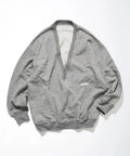 Merino Wool＋Cotton Loop Back V-neck Sweatshirt