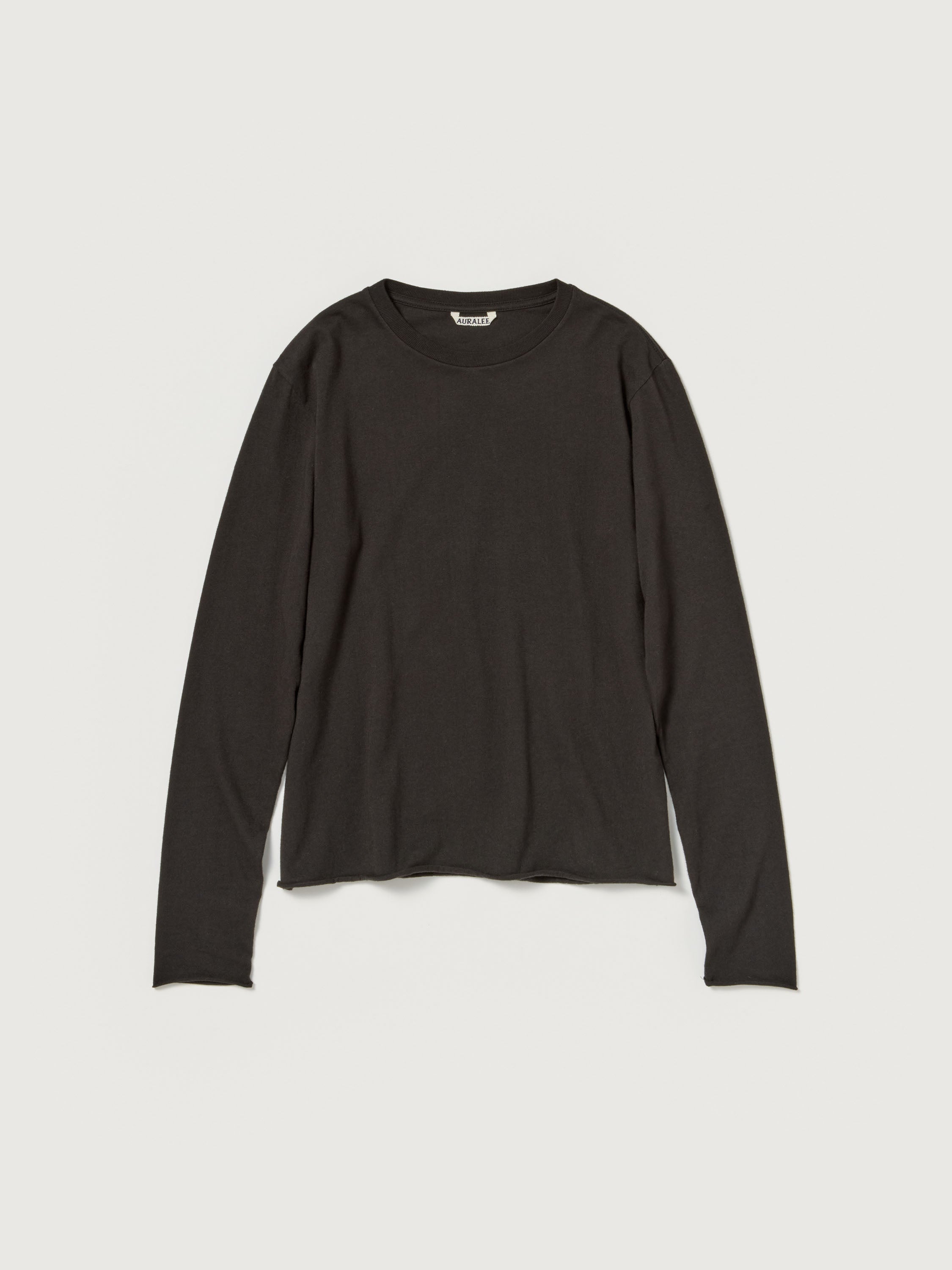 BRUSHED ORGANIC COTTON CASHMERE JERSEY L/S TEE