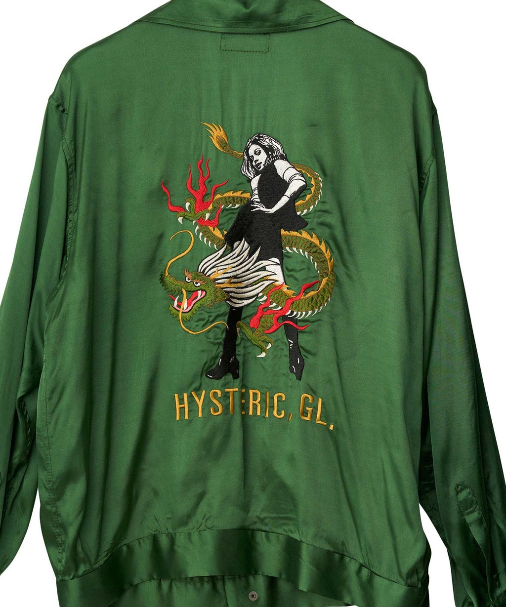 DRAGON FLAME Embroidered Souvenir Shirt