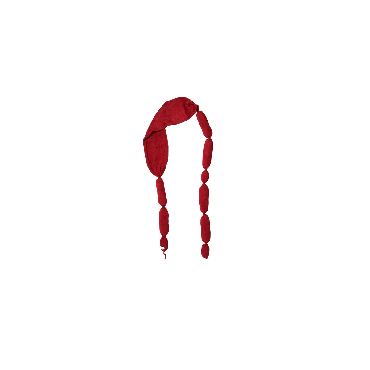 BALLOON DOG KNIT SCARF : RED