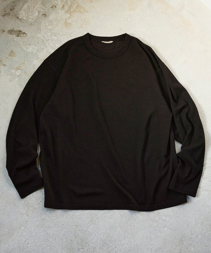 SUPER MERINO WOOL×INKEEP Crew Neck Long Sleeve T-Shirt