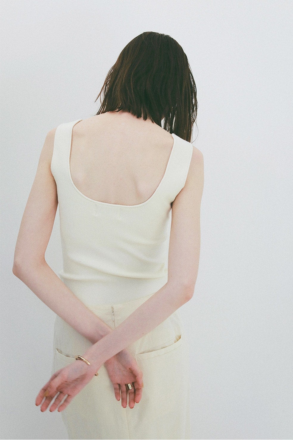 SQUARE TANK KNIT TOPS