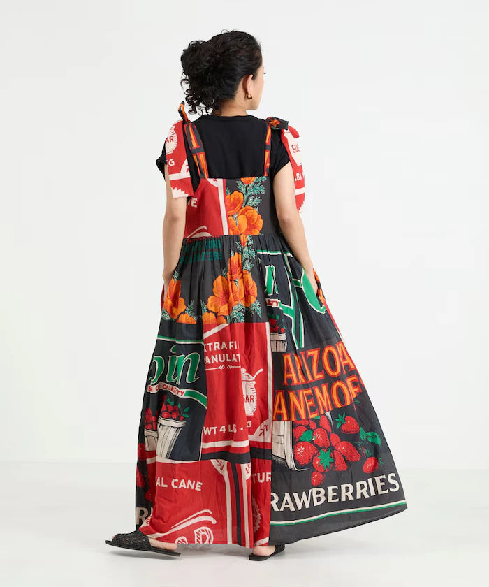 India FEEDBAG Print Shoulder Ribbon Camisole Dress