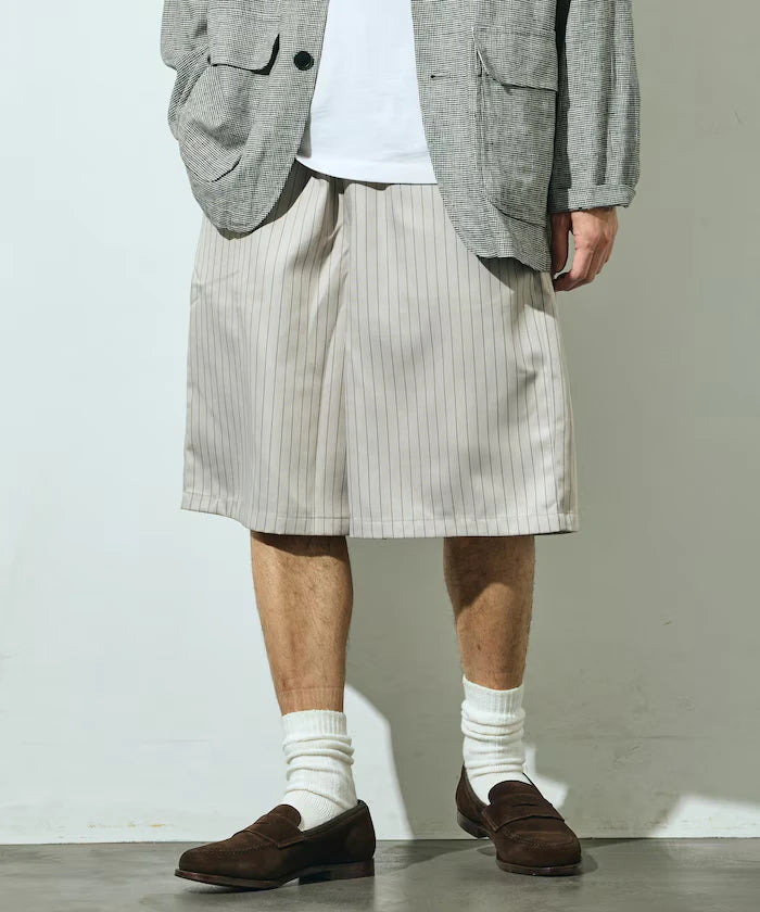 Stripe Easy Wide Shorts / Compatible with Setup